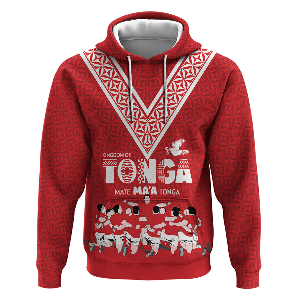 Mate Ma'a Tonga Custom Zip Hoodie Tongan Sipi Tau Ngatu Inspired Red LT9 Pullover Hoodie Red - Polynesian Pride
