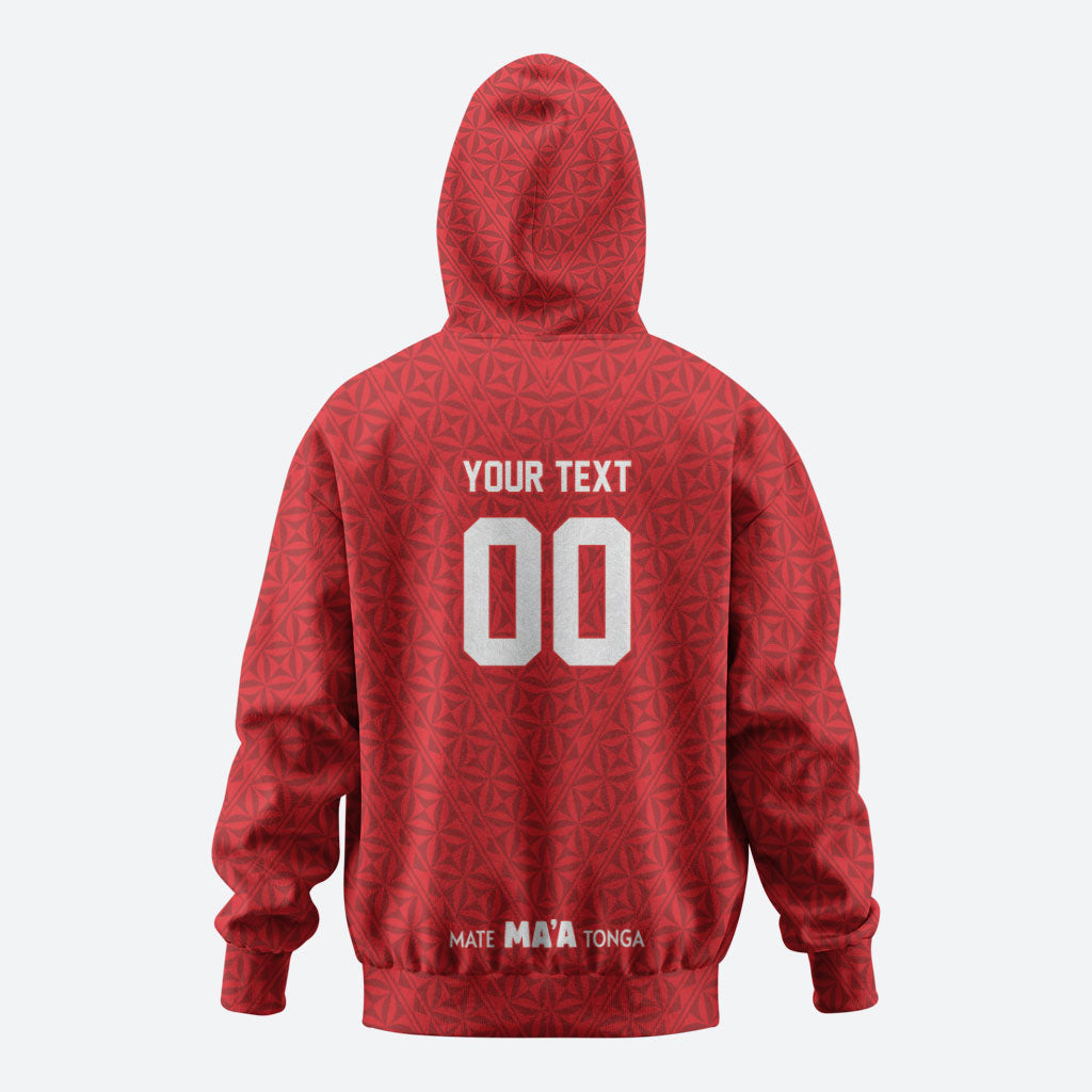 Mate Ma'a Tonga Custom Zip Hoodie Tongan Sipi Tau Ngatu Inspired Red LT9 - Polynesian Pride