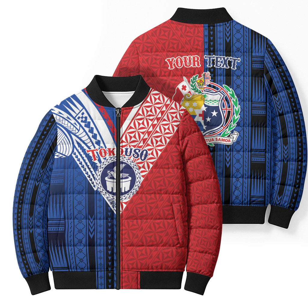 TokoUso Samoa Tonga Personalised Bomber Puffer Jacket Pacific Brotherhood Tribal Pattern LT9 - Polynesian Pride
