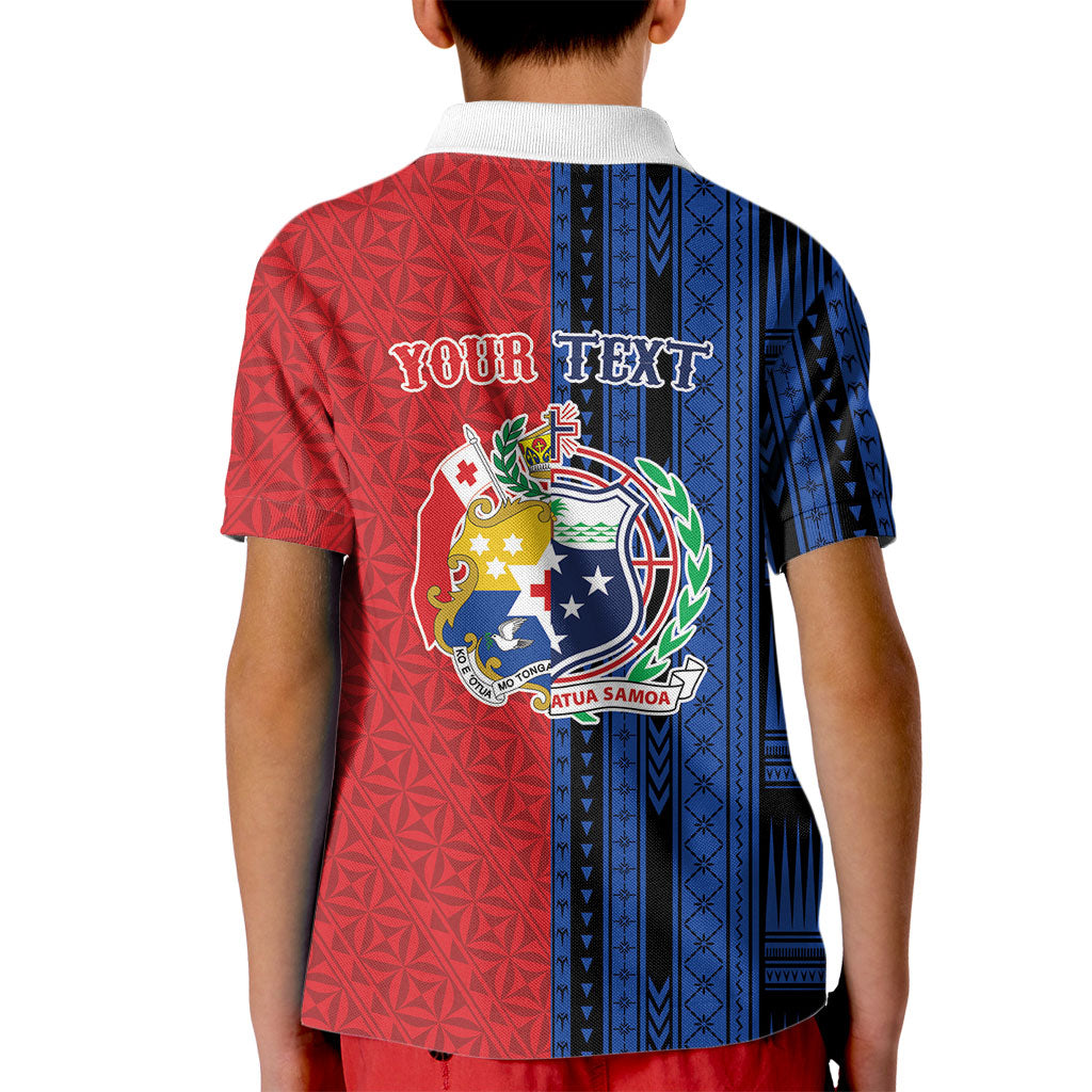 TokoUso Samoa Tonga Personalised Kid Polo Shirt Pacific Brotherhood Tribal Pattern LT9 - Polynesian Pride