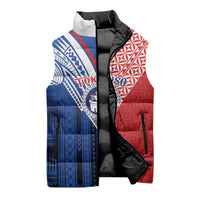 TokoUso Samoa Tonga Personalised Sleeveless Puffer Jacket Pacific Brotherhood Tribal Pattern LT9 - Polynesian Pride