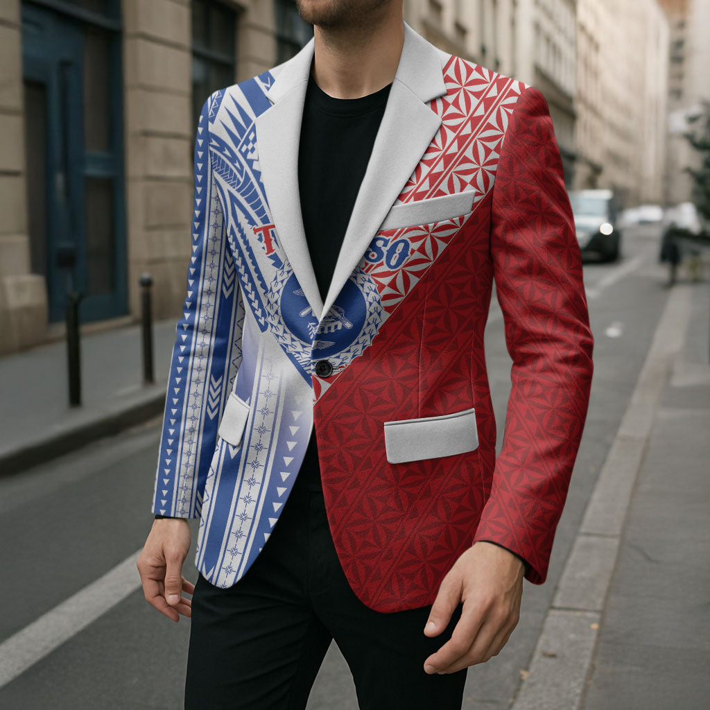 TokoUso American Samoa Tonga Personalised Blazer Pacific Brotherhood Tribal Pattern LT9 - Polynesian Pride