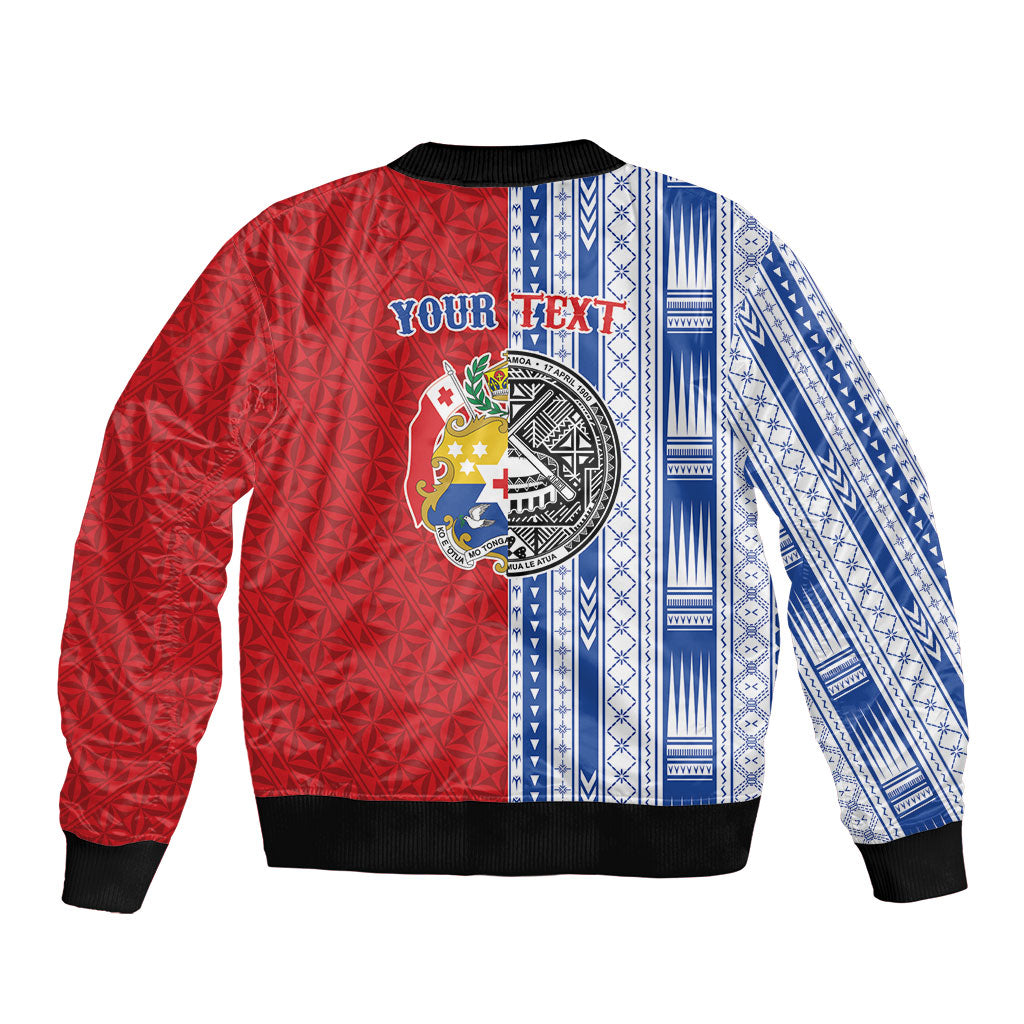 TokoUso American Samoa Tonga Personalised Bomber Jacket Pacific Brotherhood Tribal Pattern LT9 - Polynesian Pride