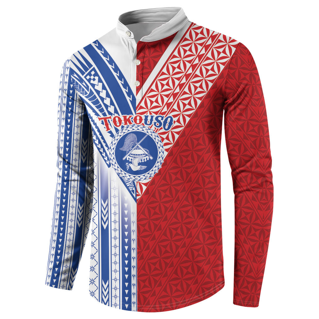 TokoUso American Samoa Tonga Personalised Button Sweatshirt Pacific Brotherhood Tribal Pattern LT9 - Polynesian Pride