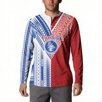 TokoUso American Samoa Tonga Personalised Button Sweatshirt Pacific Brotherhood Tribal Pattern LT9 - Polynesian Pride