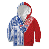 TokoUso American Samoa Tonga Personalised Kid Hoodie Pacific Brotherhood Tribal Pattern LT9 Zip Hoodie Multicolor - Polynesian Pride