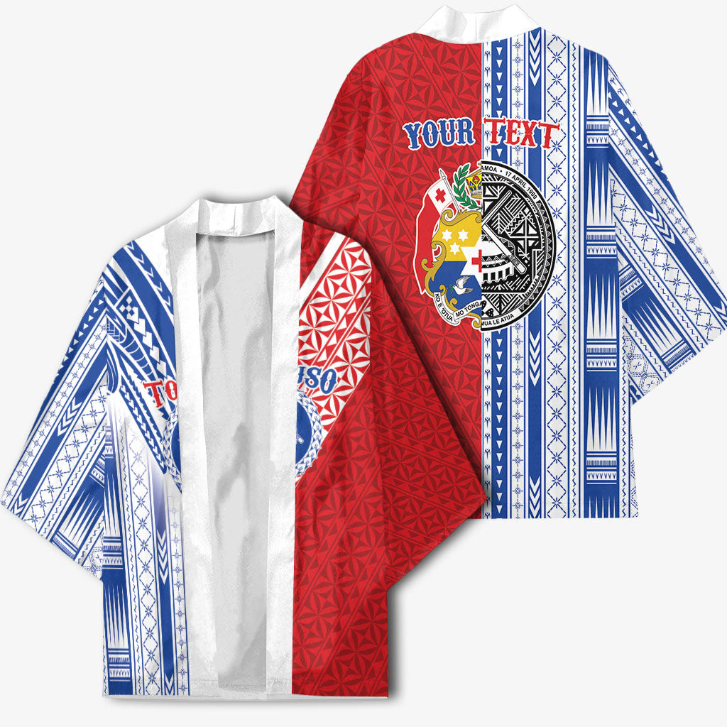 TokoUso American Samoa Tonga Personalised Kimono Pacific Brotherhood Tribal Pattern LT9 - Polynesian Pride