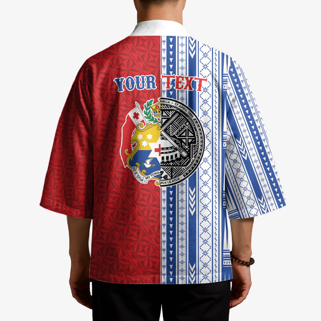TokoUso American Samoa Tonga Personalised Kimono Pacific Brotherhood Tribal Pattern LT9 - Polynesian Pride
