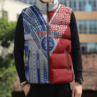 TokoUso American Samoa Tonga Personalised Sleeveless Puffer Jacket Pacific Brotherhood Tribal Pattern LT9 - Polynesian Pride