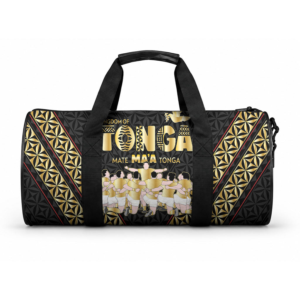 Mate Ma'a Tonga Duffle Bag Tongan Sipi Tau Ngatu Inspired Black LT9 One size Black - Polynesian Pride