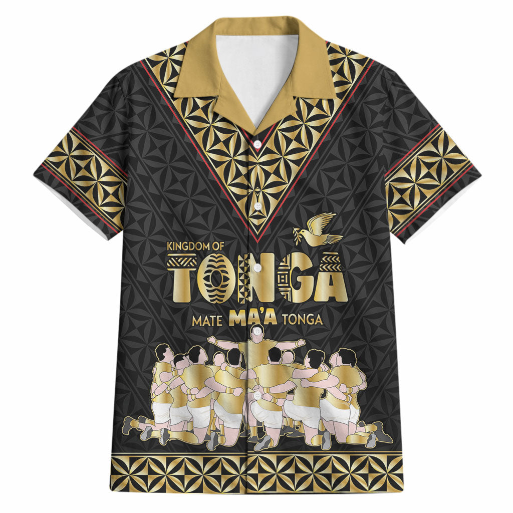 Mate Ma'a Tonga Custom Hawaiian Shirt Tongan Sipi Tau Ngatu Inspired Black LT9 Black - Polynesian Pride