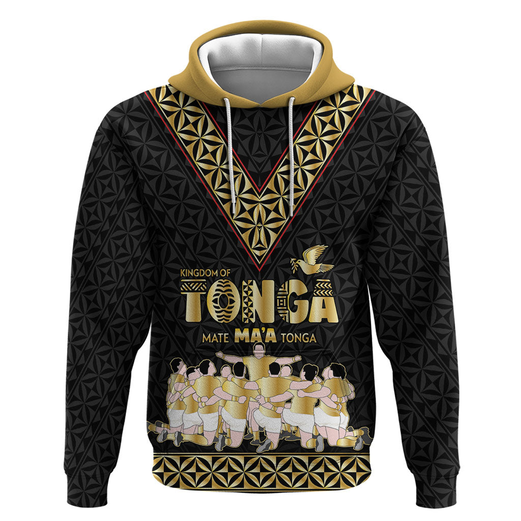 Mate Ma'a Tonga Custom Hoodie Tongan Sipi Tau Ngatu Inspired Black LT9 Pullover Hoodie Black - Polynesian Pride