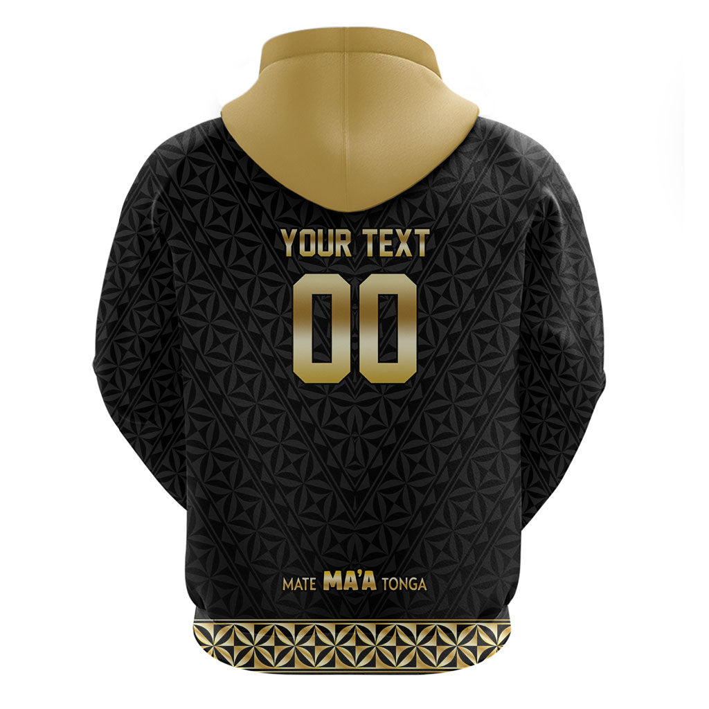 Mate Ma'a Tonga Custom Hoodie Tongan Sipi Tau Ngatu Inspired Black LT9 - Polynesian Pride