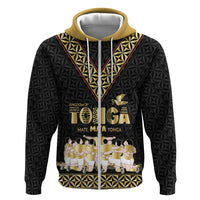 Mate Ma'a Tonga Custom Hoodie Tongan Sipi Tau Ngatu Inspired Black LT9 Zip Hoodie Black - Polynesian Pride