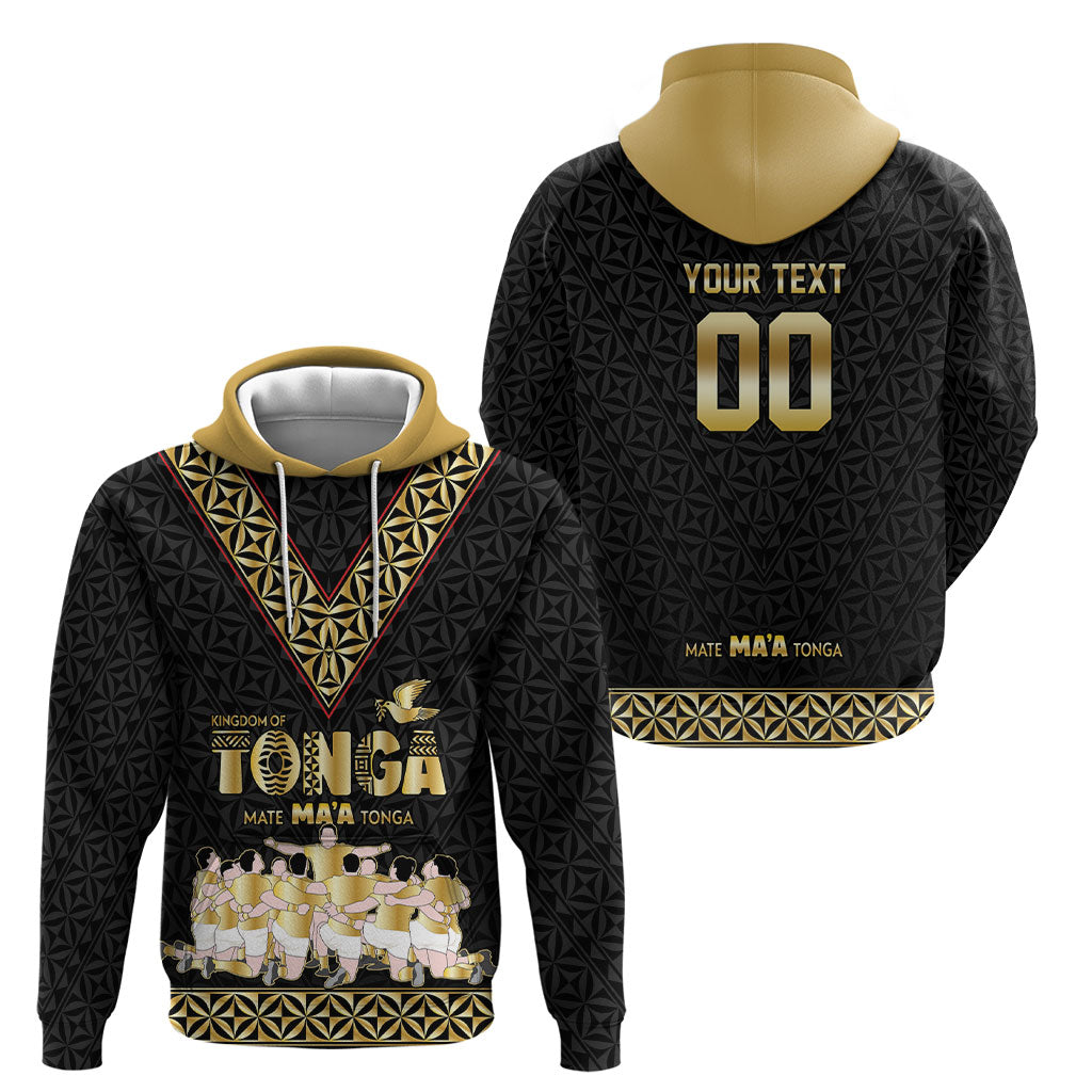 Mate Ma'a Tonga Custom Hoodie Tongan Sipi Tau Ngatu Inspired Black LT9 - Polynesian Pride
