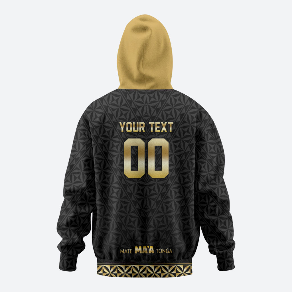 Mate Ma'a Tonga Custom Hoodie Tongan Sipi Tau Ngatu Inspired Black LT9 - Polynesian Pride