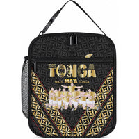 Mate Ma'a Tonga Lunch Bag Tongan Sipi Tau Ngatu Inspired Black LT9 10.2 × 8.3 × 4.3 inch Black - Polynesian Pride