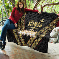 Mate Ma'a Tonga Quilt Tongan Sipi Tau Ngatu Inspired Black LT9 - Polynesian Pride