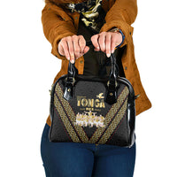 Mate Ma'a Tonga Shoulder Handbag Tongan Sipi Tau Ngatu Inspired Black LT9 One Size Black - Polynesian Pride