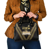 Mate Ma'a Tonga Shoulder Handbag Tongan Sipi Tau Ngatu Inspired Black LT9 - Polynesian Pride