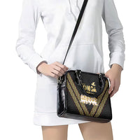Mate Ma'a Tonga Shoulder Handbag Tongan Sipi Tau Ngatu Inspired Black LT9 - Polynesian Pride