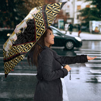 Mate Ma'a Tonga Umbrella Tongan Sipi Tau Ngatu Inspired Black LT9 - Polynesian Pride