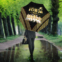 Mate Ma'a Tonga Umbrella Tongan Sipi Tau Ngatu Inspired Black LT9 - Polynesian Pride