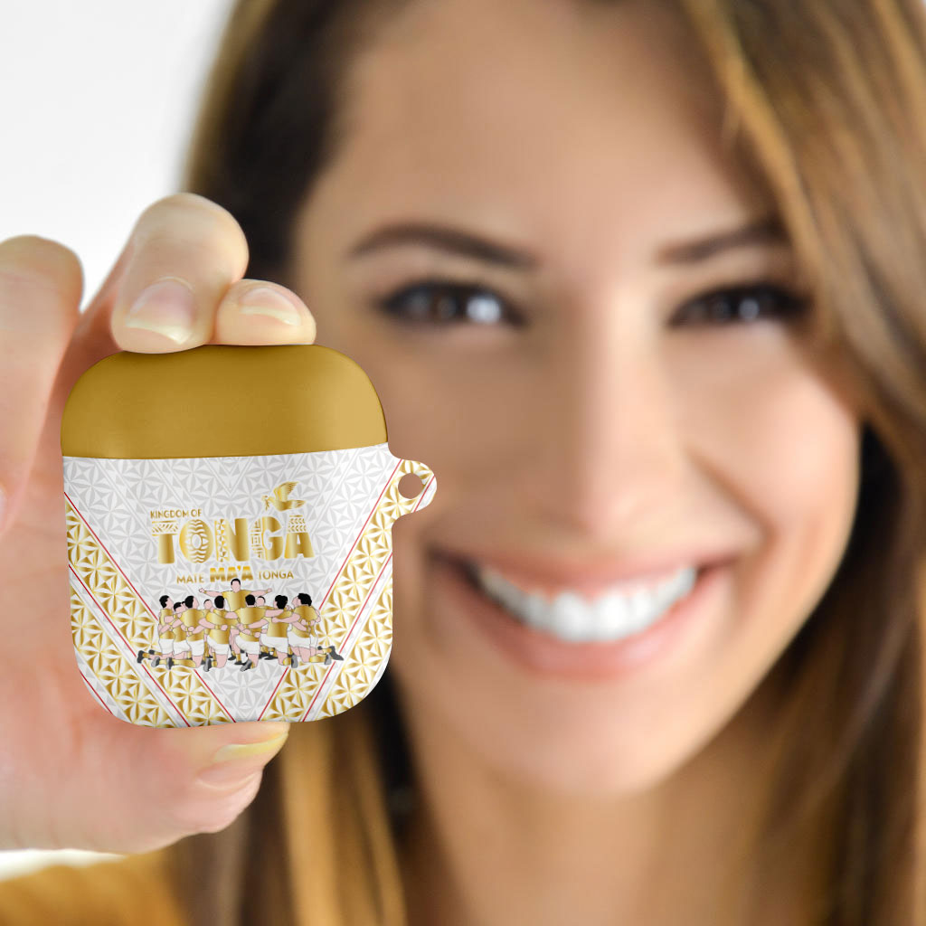 Mate Ma'a Tonga AirPods Case Tongan Sipi Tau Ngatu Inspired Gold LT9 - Polynesian Pride