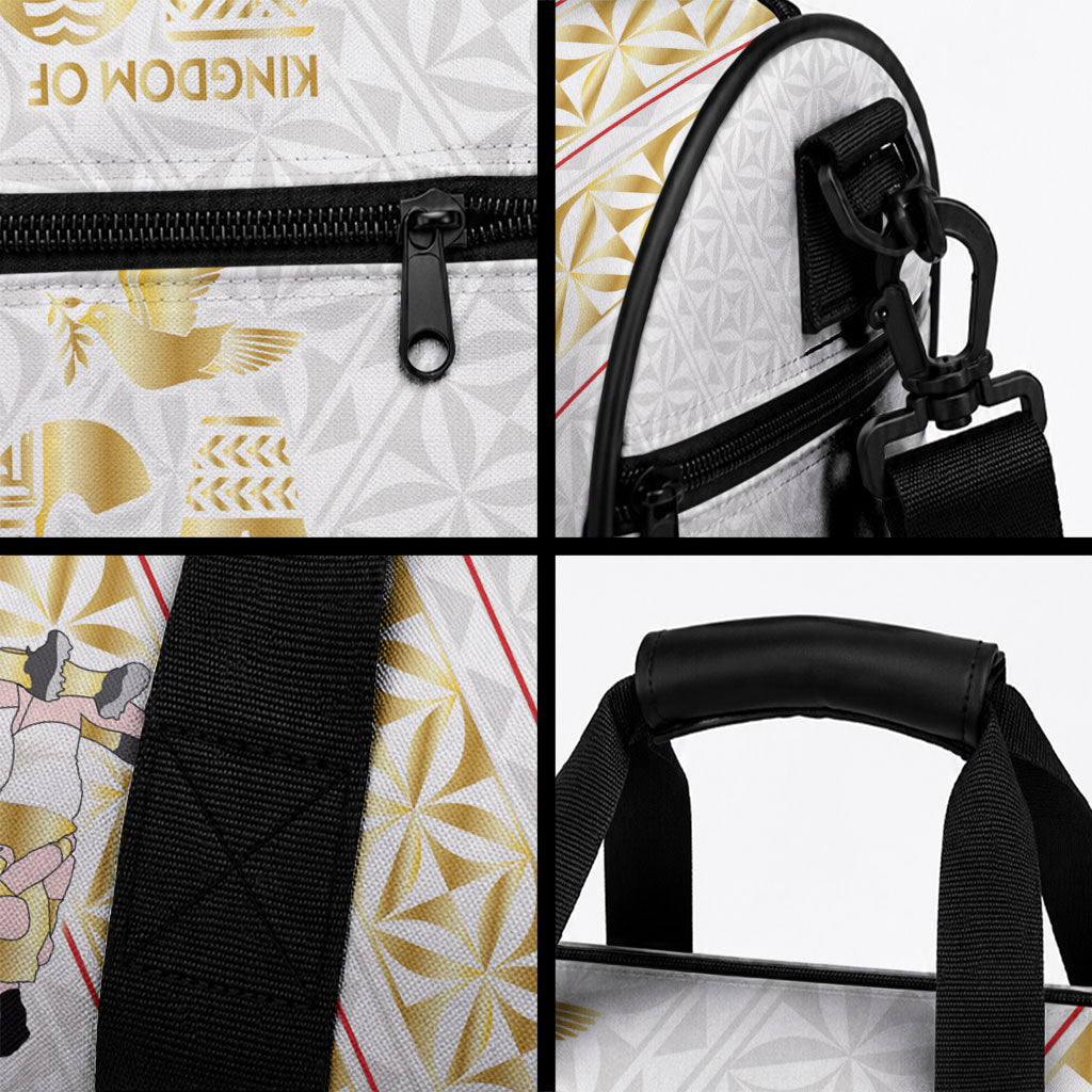 Mate Ma'a Tonga Duffle Bag Tongan Sipi Tau Ngatu Inspired Gold LT9 - Polynesian Pride