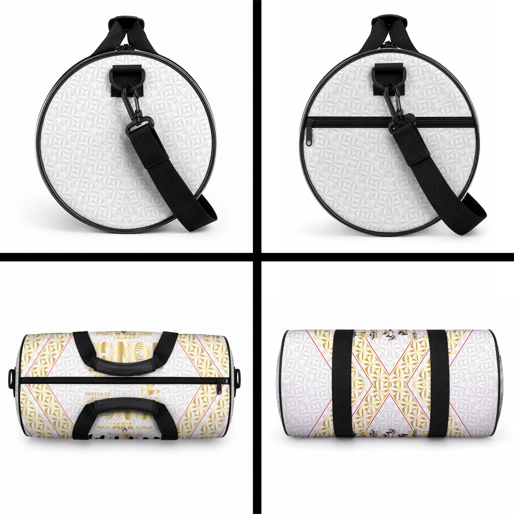 Mate Ma'a Tonga Duffle Bag Tongan Sipi Tau Ngatu Inspired Gold LT9 - Polynesian Pride