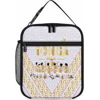 Mate Ma'a Tonga Lunch Bag Tongan Sipi Tau Ngatu Inspired Gold LT9 10.2 × 8.3 × 4.3 inch Gold - Polynesian Pride