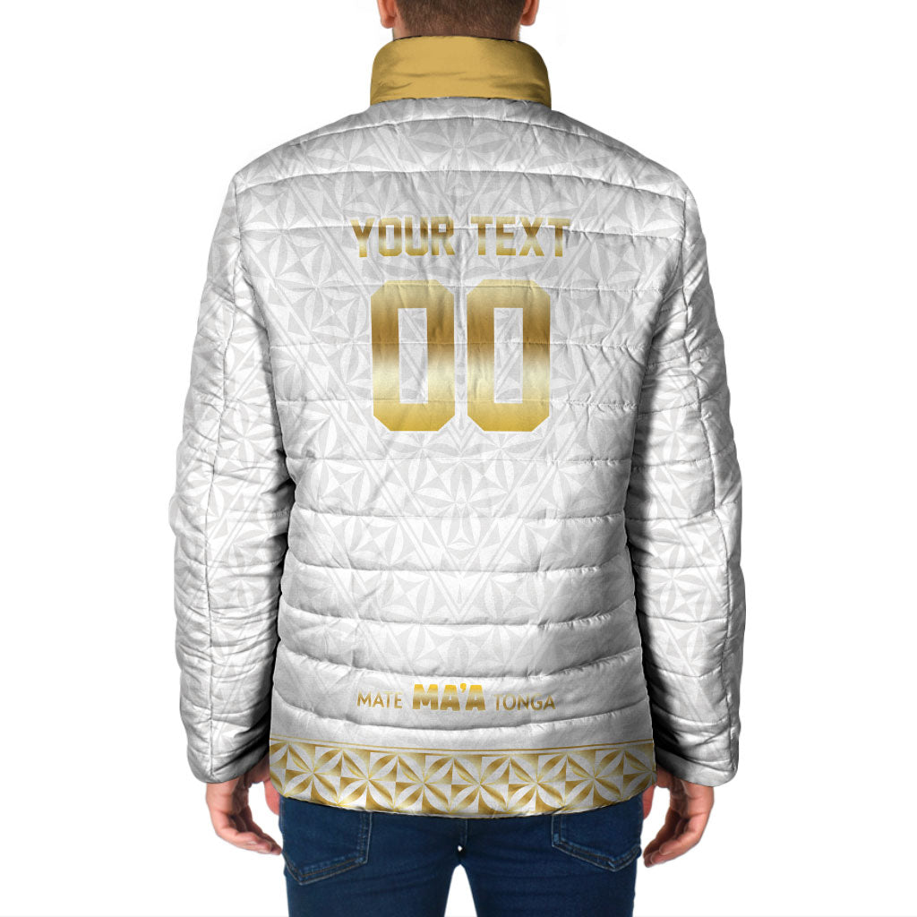 Mate Ma'a Tonga Custom Padded Jacket Tongan Sipi Tau Ngatu Inspired Gold LT9 - Polynesian Pride