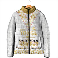 Mate Ma'a Tonga Custom Padded Jacket Tongan Sipi Tau Ngatu Inspired Gold LT9 - Polynesian Pride