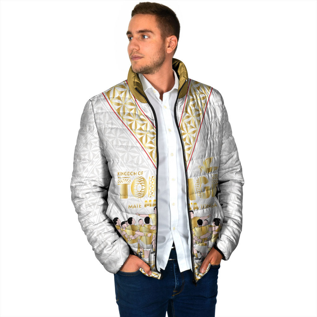 Mate Ma'a Tonga Custom Padded Jacket Tongan Sipi Tau Ngatu Inspired Gold LT9 - Polynesian Pride