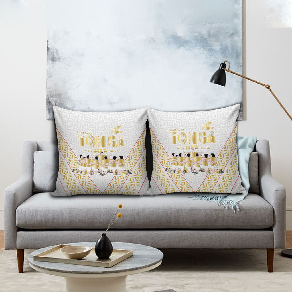 Mate Ma'a Tonga Pillow Cover Tongan Sipi Tau Ngatu Inspired Gold LT9 - Polynesian Pride