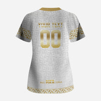 Mate Ma'a Tonga Custom Scrub Top Tongan Sipi Tau Ngatu Inspired Gold LT9 - Polynesian Pride