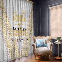 Mate Ma'a Tonga Window Curtain Tongan Sipi Tau Ngatu Inspired Gold LT9 - Polynesian Pride