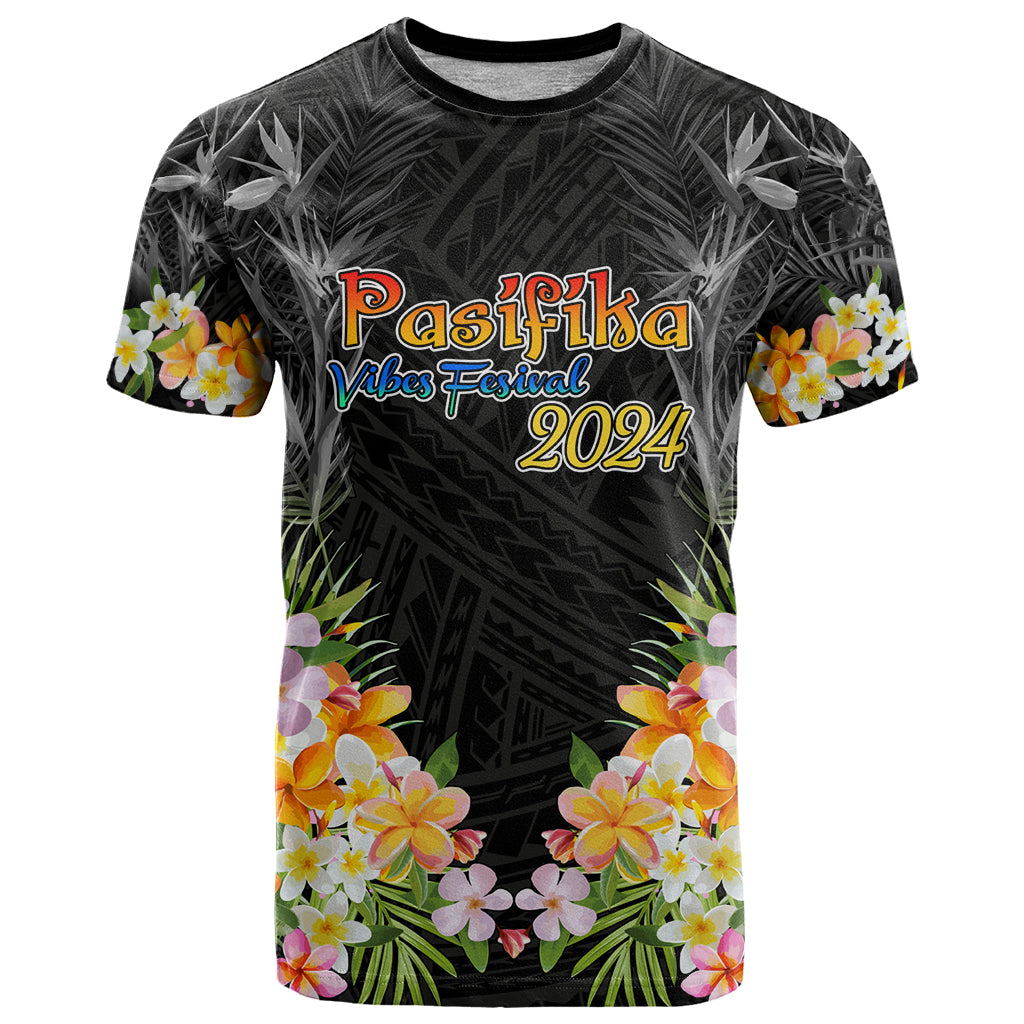 Pasifika Vibes Festival 2024 Auckland T Shirt LT9 Black - Polynesian Pride