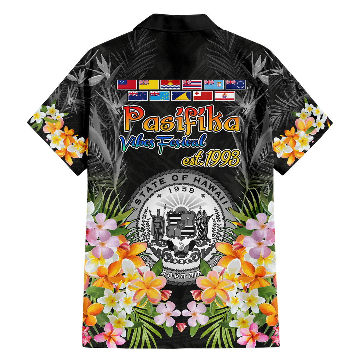 Pasifika Vibes Festival 2024 Family Matching Short Sleeve Bodycon Dress and Hawaiian Shirt Kanaka Maoli With Hawaiian Islands LT9 - Polynesian Pride