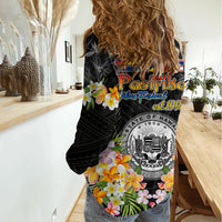 Pasifika Vibes Festival 2024 Women Casual Shirt Kanaka Maoli With Hawaiian Islands LT9 - Polynesian Pride