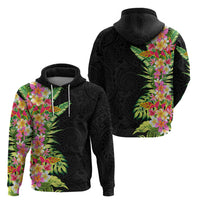 Hawaii Tropical Flowers Tribal Pattern Hoodie No1 LT9 - Polynesian Pride