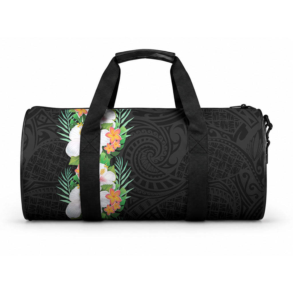 Hawaii Tropical Flowers Tribal Pattern Duffle Bag No3 LT9 One size Black - Polynesian Pride