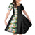 Hawaii Tropical Flowers Tribal Pattern Family Matching Off Shoulder Maxi Dress and Hawaiian Shirt No3 LT9 Daughter's Dress Black - Polynesian Pride