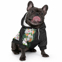 Hawaii Tropical Flowers Tribal Pattern Pet Hoodie No3 LT9 - Polynesian Pride