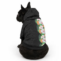 Hawaii Tropical Flowers Tribal Pattern Pet Hoodie No3 LT9 - Polynesian Pride