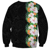 Hawaii Tropical Flowers Tribal Pattern Sweatshirt No3 LT9 - Polynesian Pride