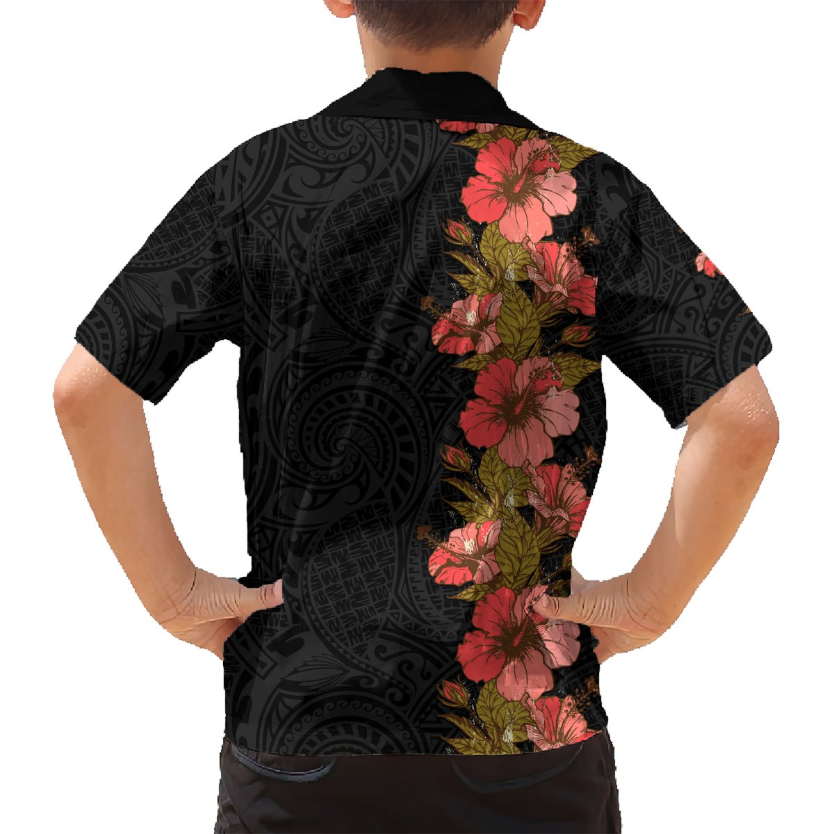 Hawaii Tropical Flowers Tribal Pattern Hawaiian Shirt No4 LT9 - Polynesian Pride