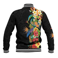 Hawaii Tropical Flowers Tribal Pattern Baseball Jacket No5 LT9 - Polynesian Pride