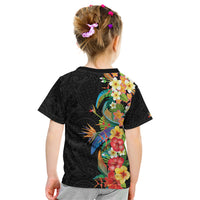 Hawaii Tropical Flowers Tribal Pattern Kid T Shirt No5 LT9 - Polynesian Pride