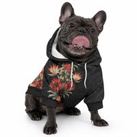 Hawaii Tropical Flowers Tribal Pattern Pet Hoodie No6 LT9 - Polynesian Pride